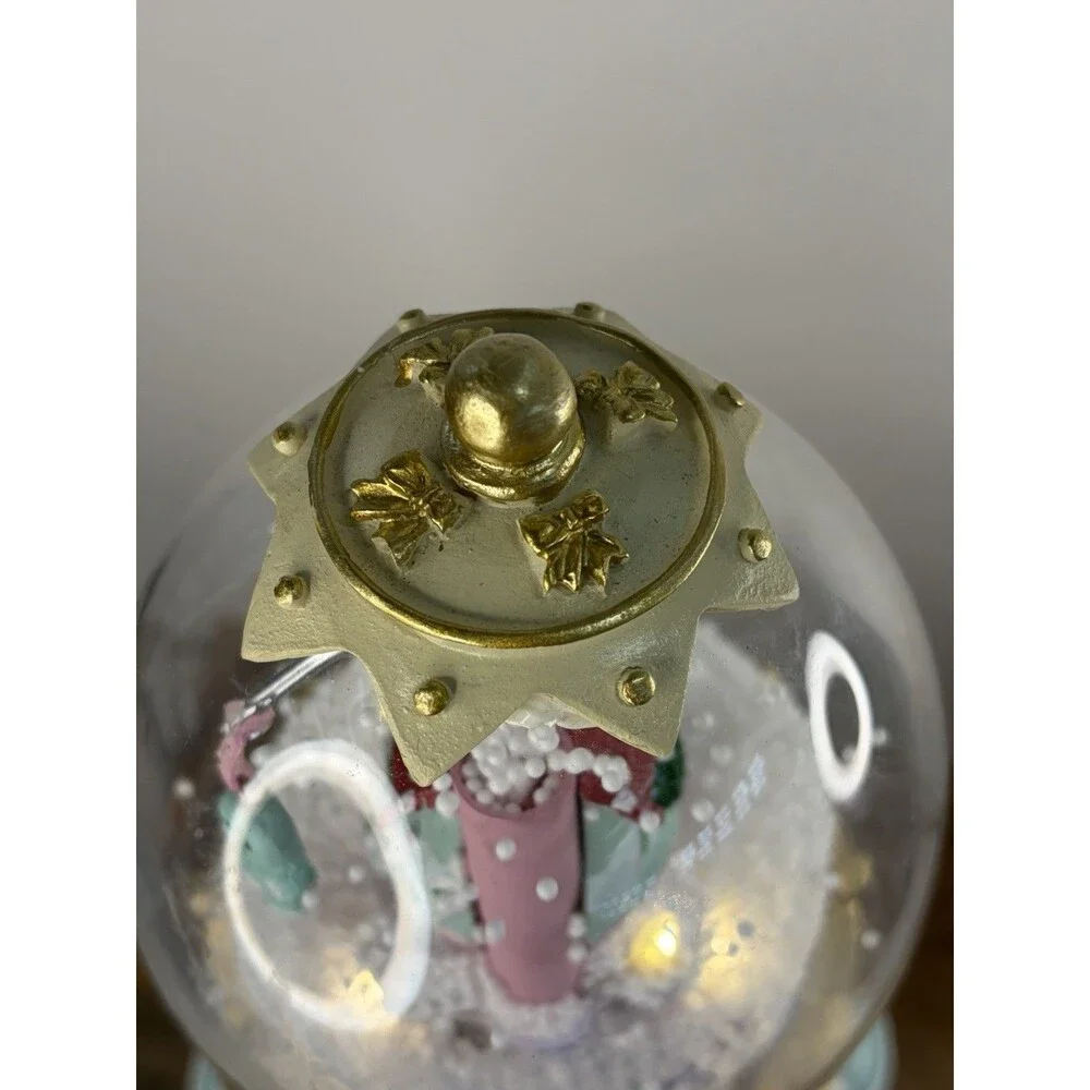 Cupcakes & Cashmere  18” Nutcracker Light Up Snow Globe  Musical Christmas Mint